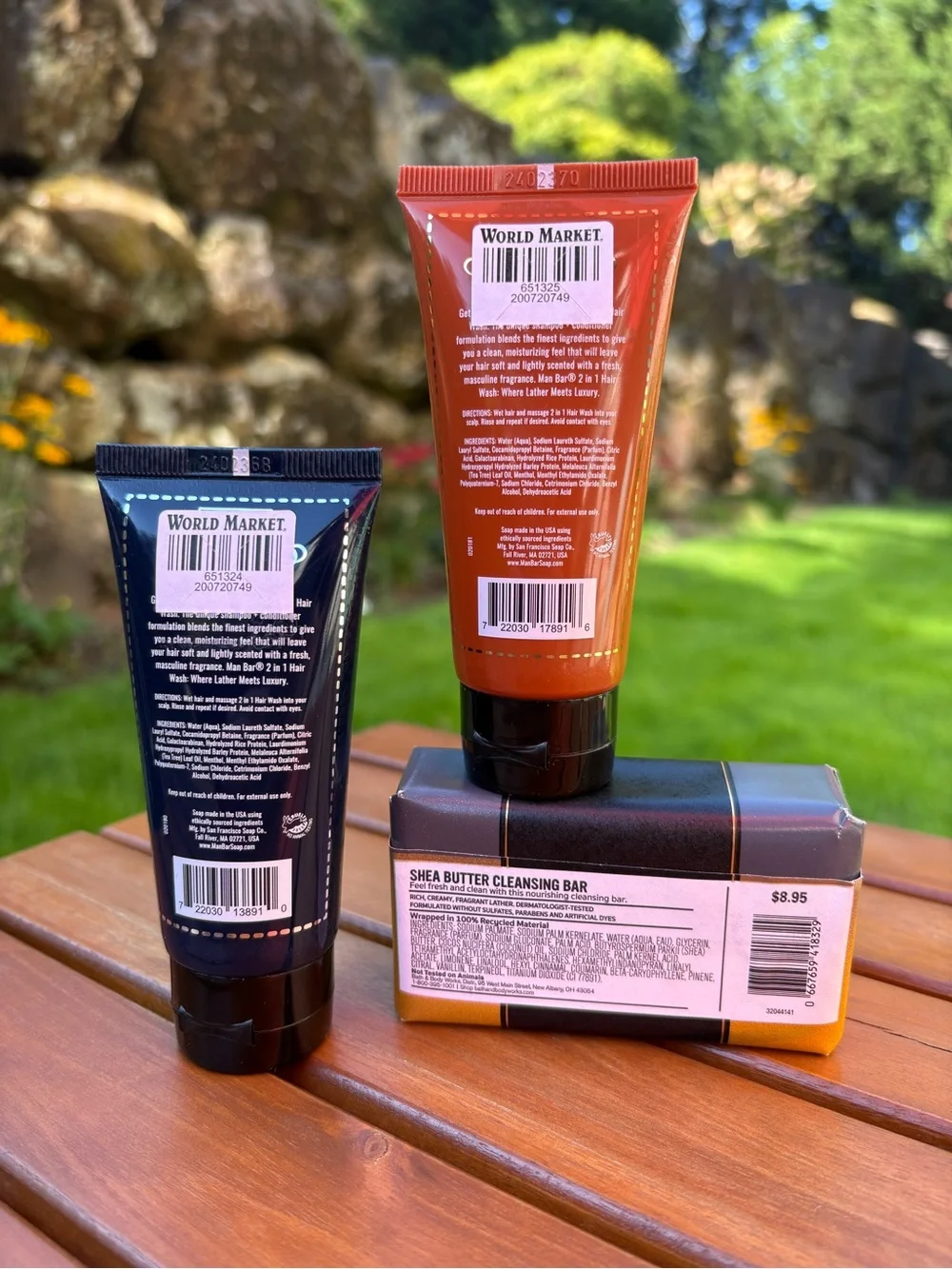 Men’s Care Bath Bundle 3 Products Shampoo + Conditioner + Bar Soap Shea Butter